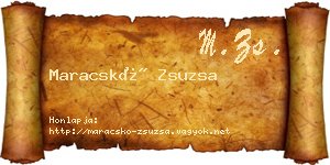 Maracskó Zsuzsa névjegykártya